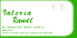valeria randl business card